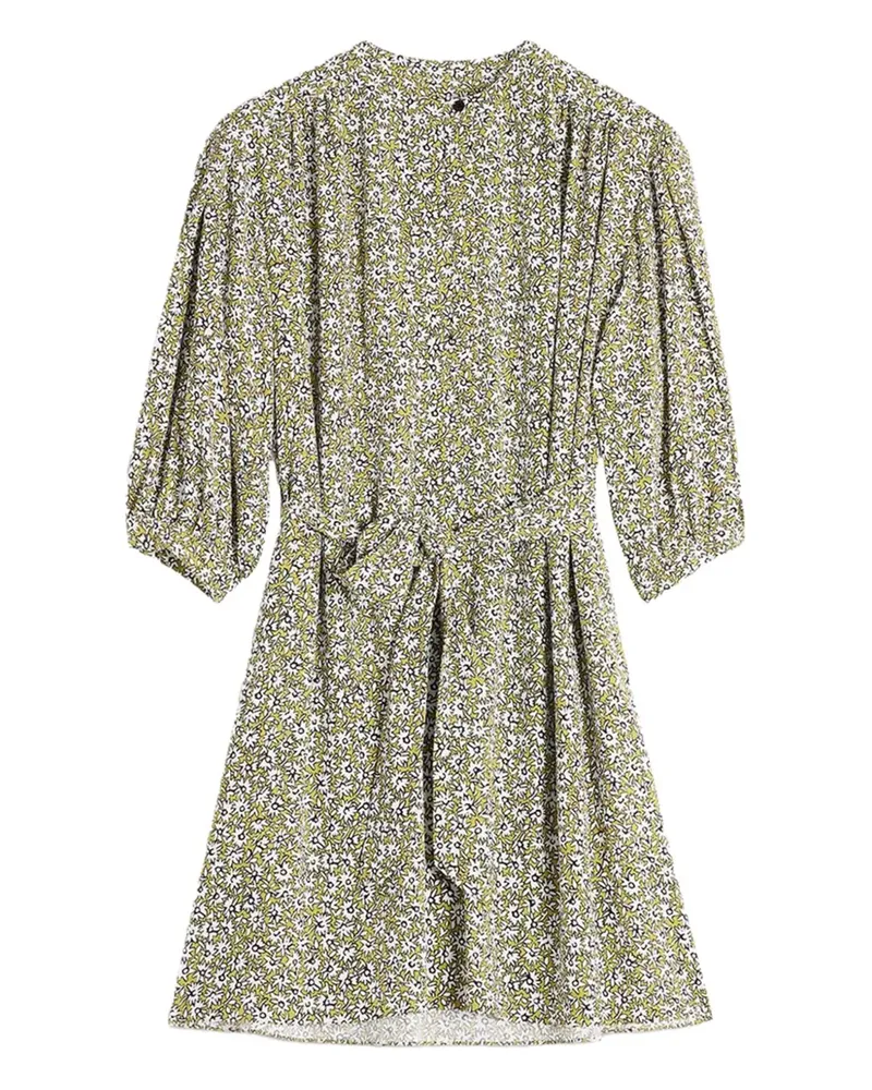 Kitsuné Mimosa Minikleid mit Blumen-Print - Grün Grün