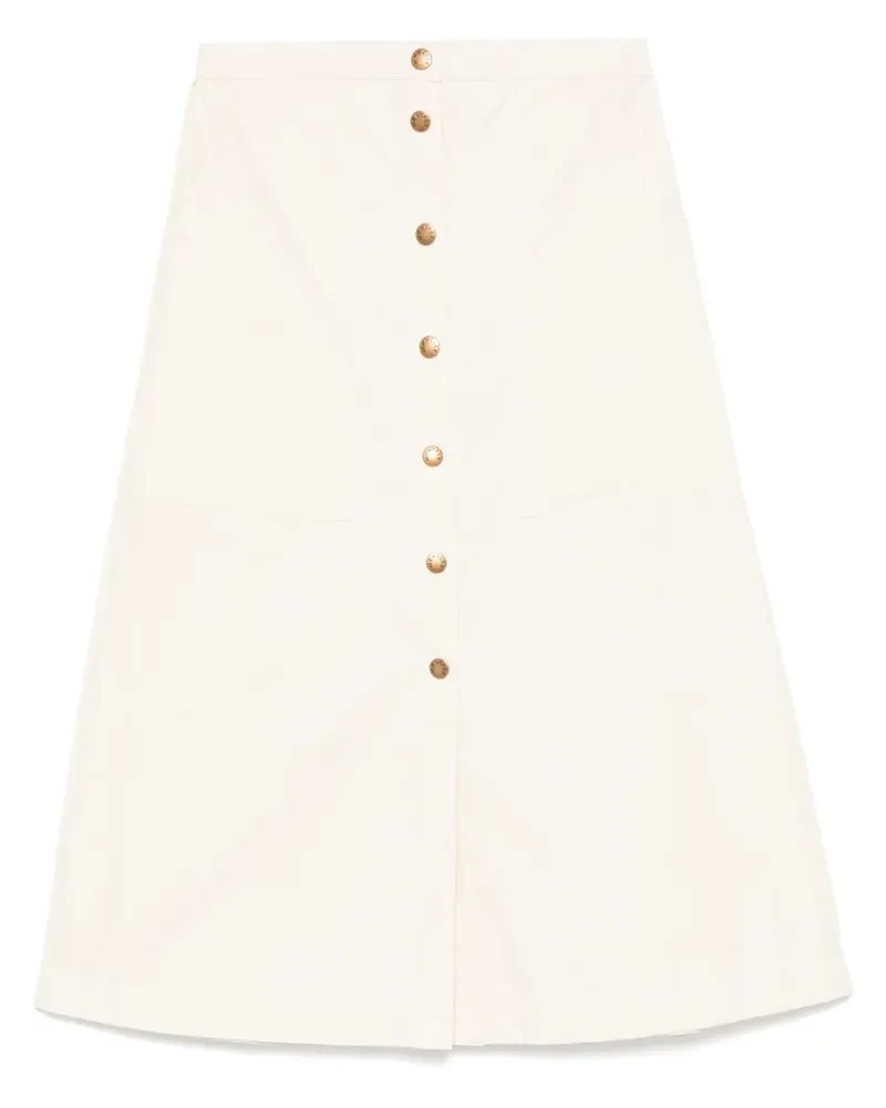 Moncler Midirock mit Knöpfen - Nude Nude