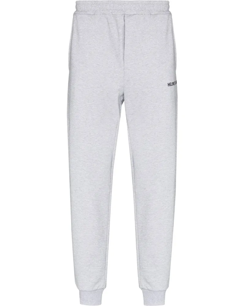 Helmut Lang Tapered-Jogginghose mit Logo Grau