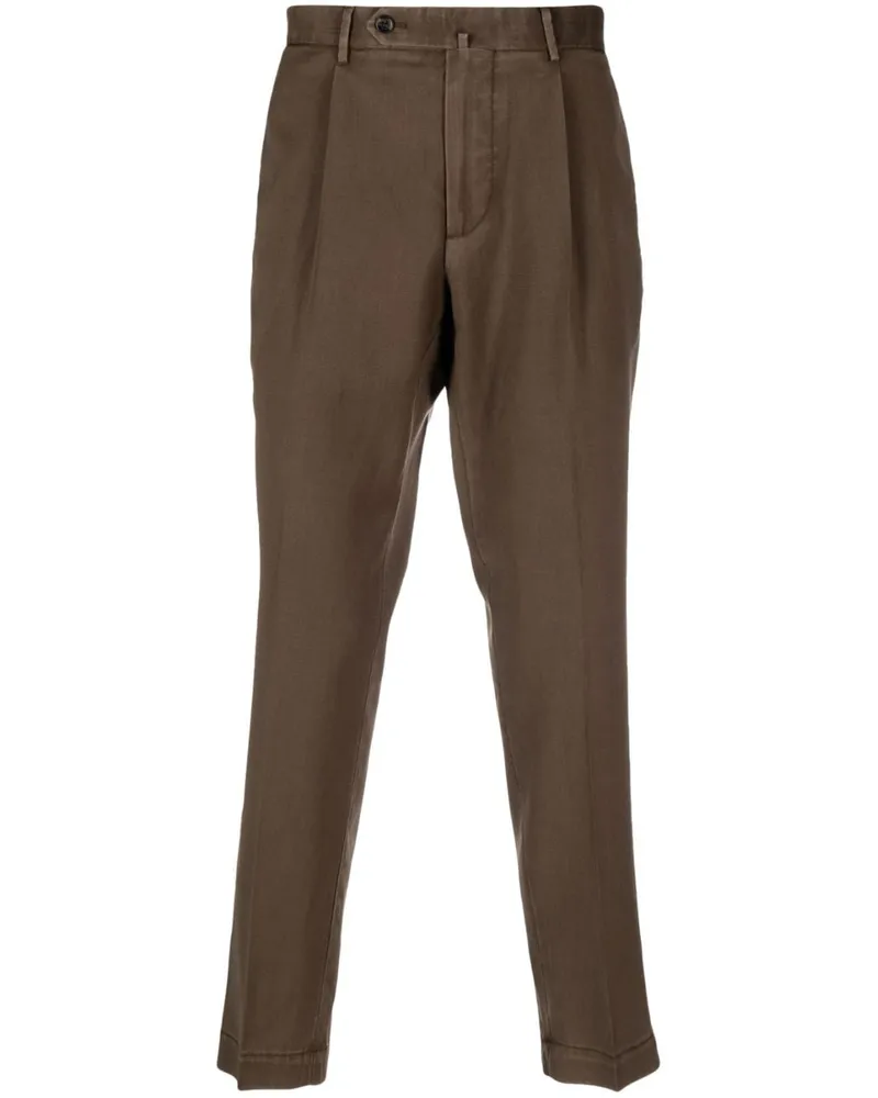 Dell'oglio Klassische Tapered-Hose - Braun Braun