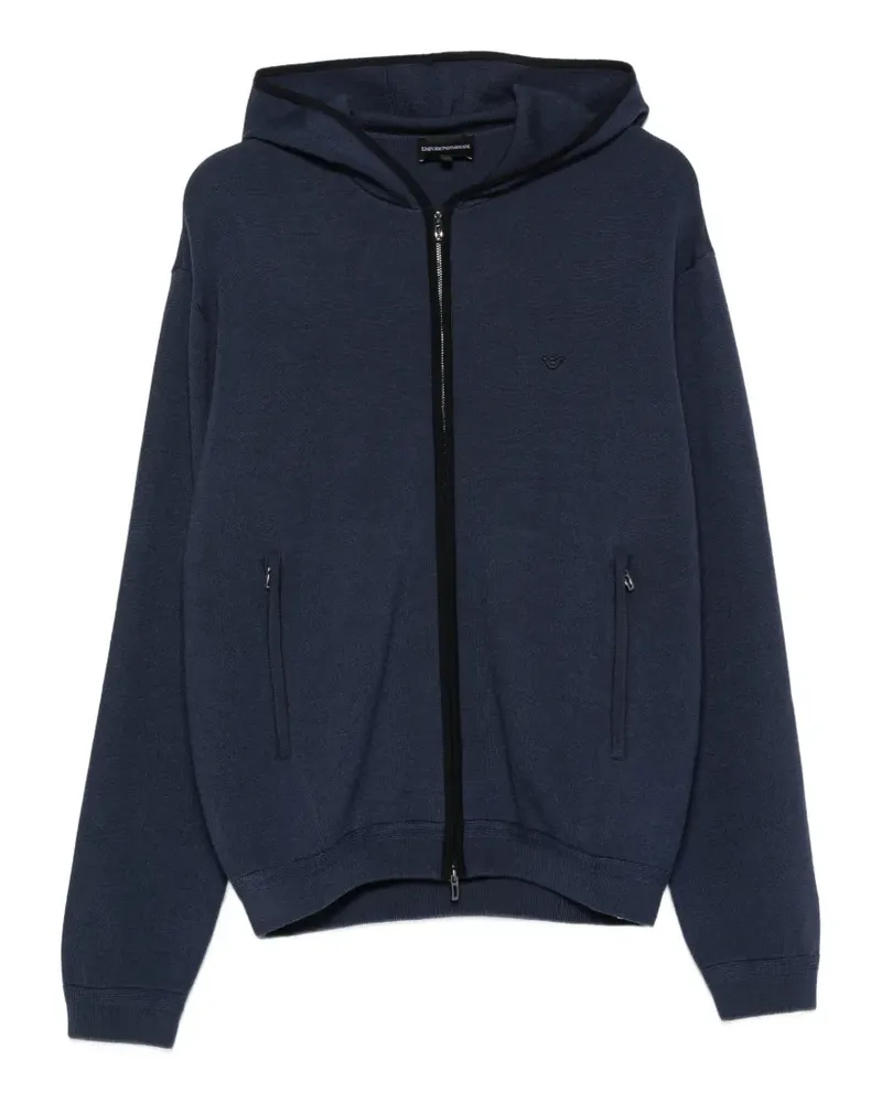 Emporio Armani Kapuzenjacke mit Reißverschluss - Blau Blau