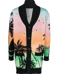 Philipp Plein Cardigan mit Hawaii-Print Rosa