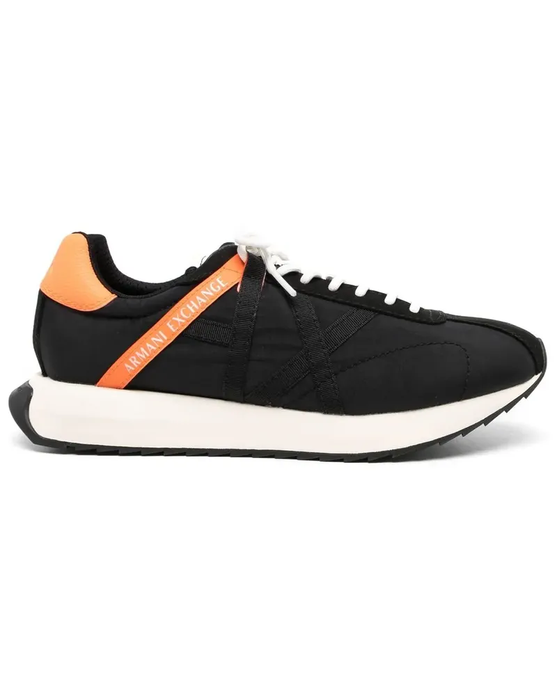 Armani Exchange Sneakers mit Logo-Print - Schwarz Schwarz