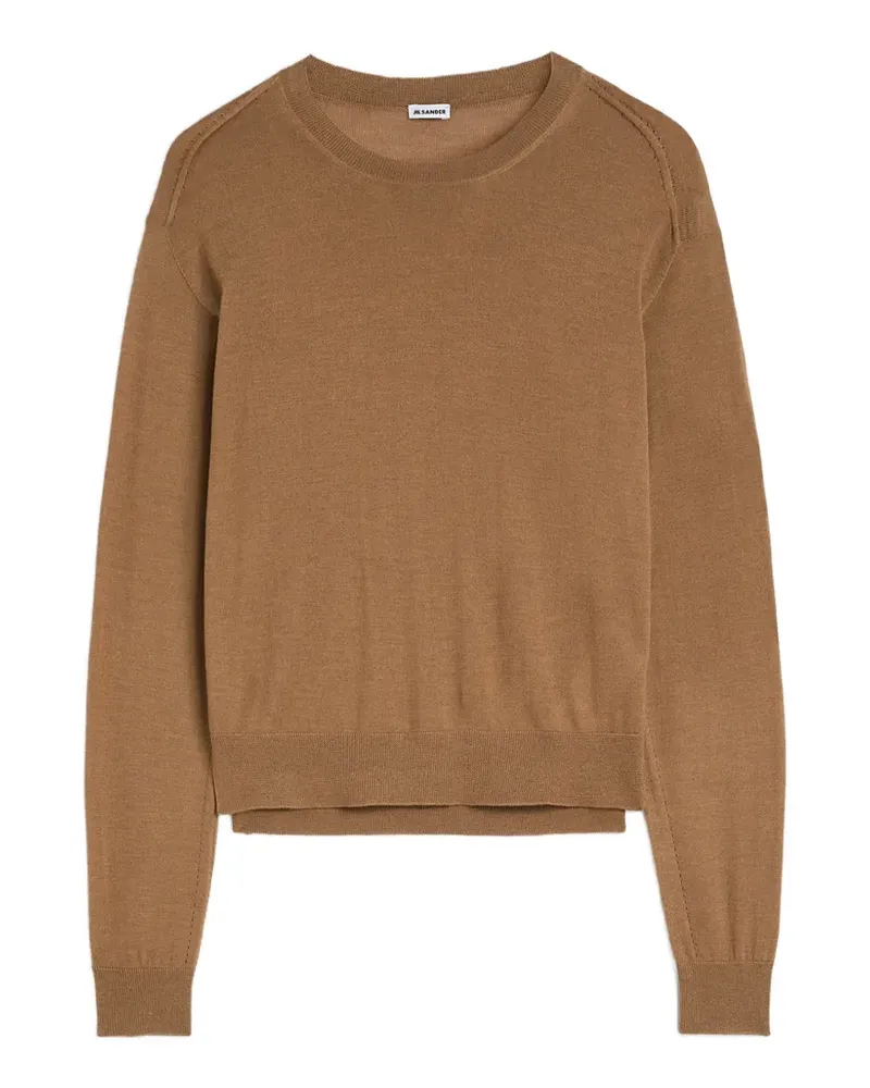 Jil Sander Pullover mit geripptem Saum - Braun Braun