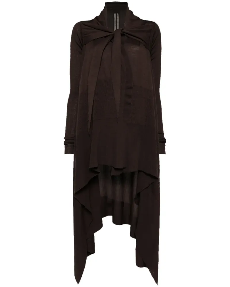 Rick Owens Langer Wickelmantel mit Schnürung - Braun Braun