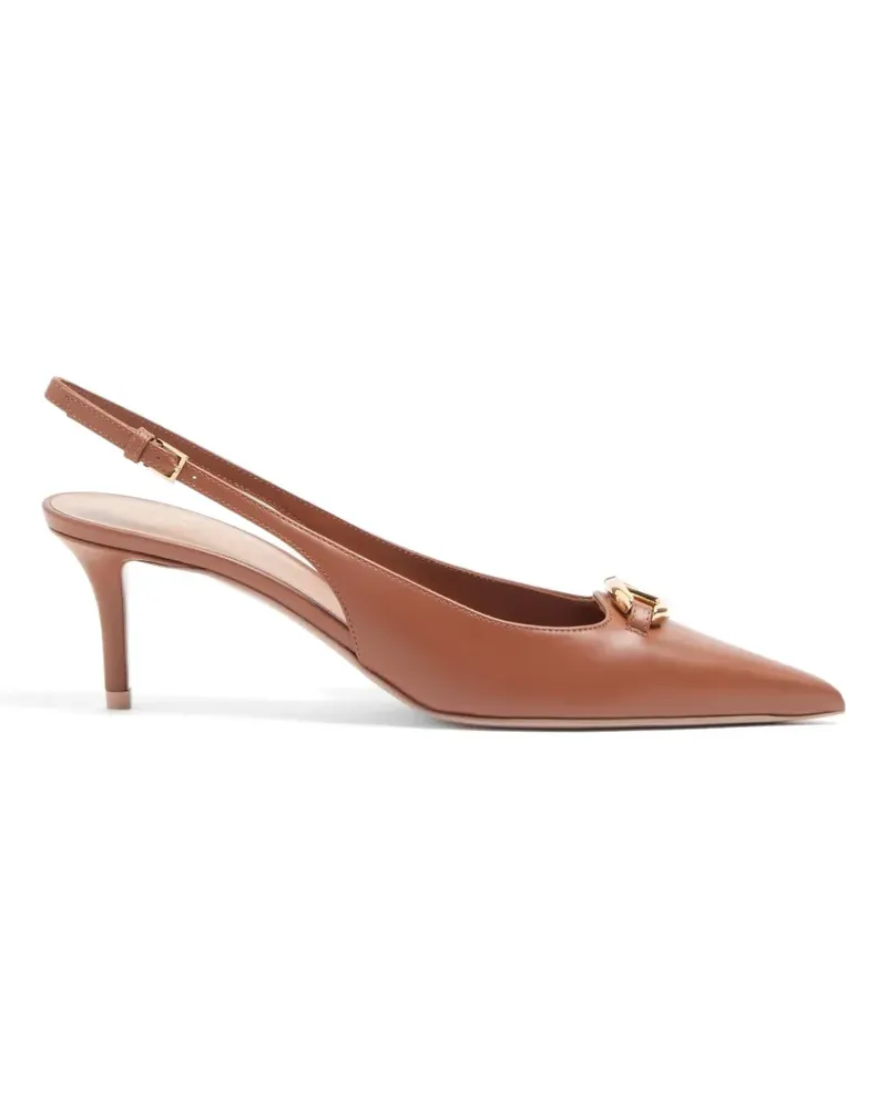 Valentino Garavani Vlogo The Bold Edition Slingback-Pumps aus Kalbsleder 60mm - Braun Braun