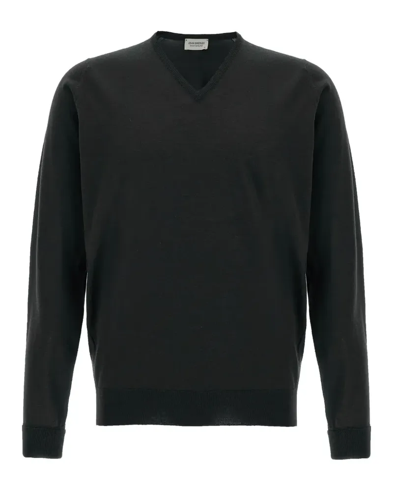 John Smedley Bobby V-neck top - Schwarz Schwarz
