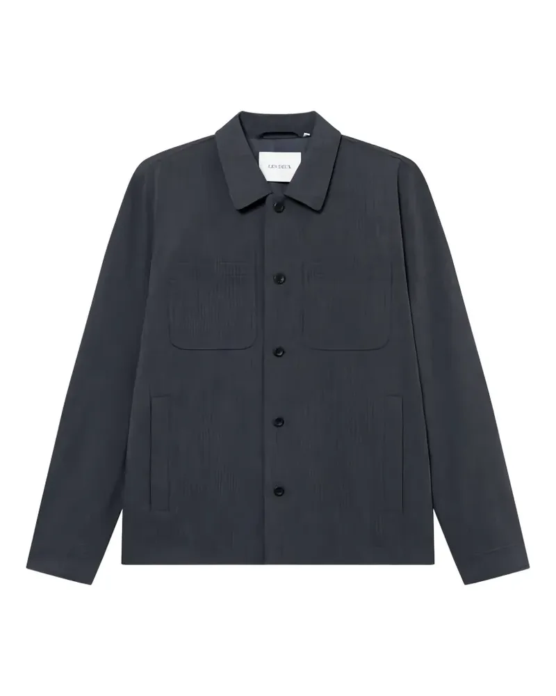 LES DEUX Marseille mélange-effect shirt jacket - Grau Grau