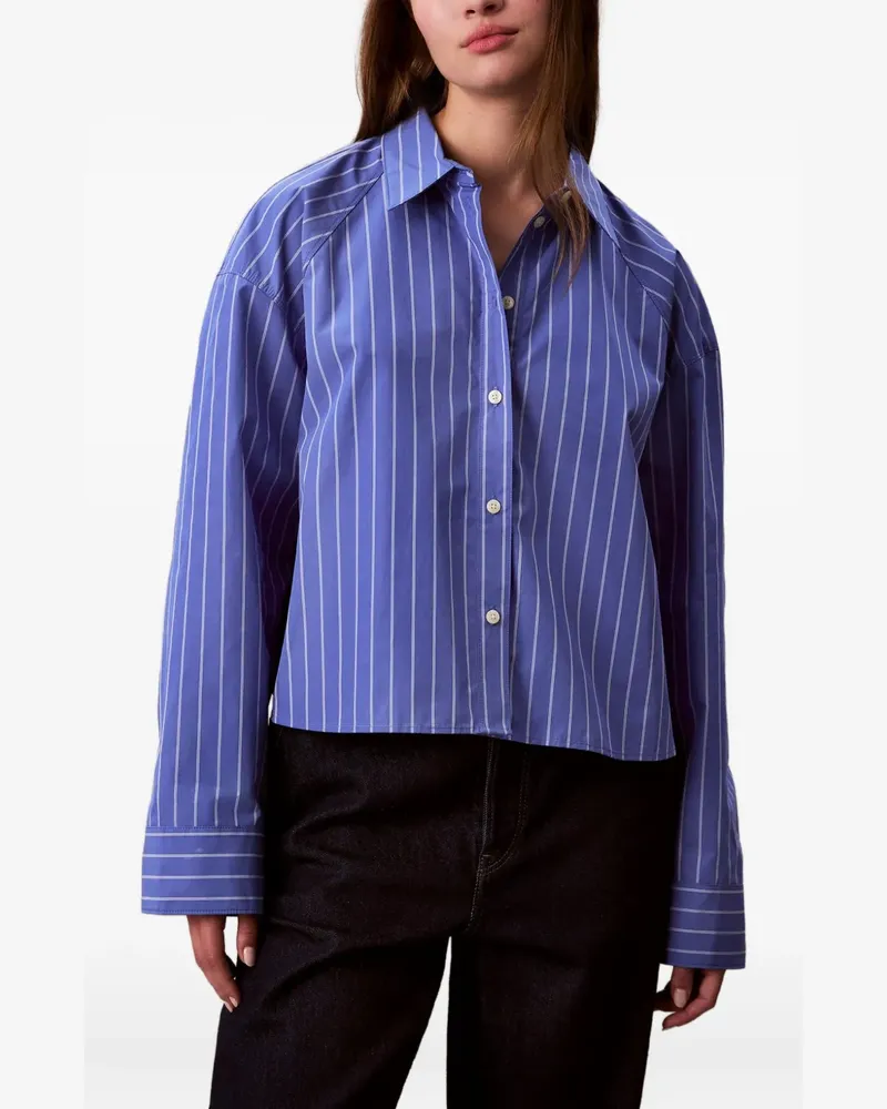 Calvin Klein striped cotton shirt - Blau Blau