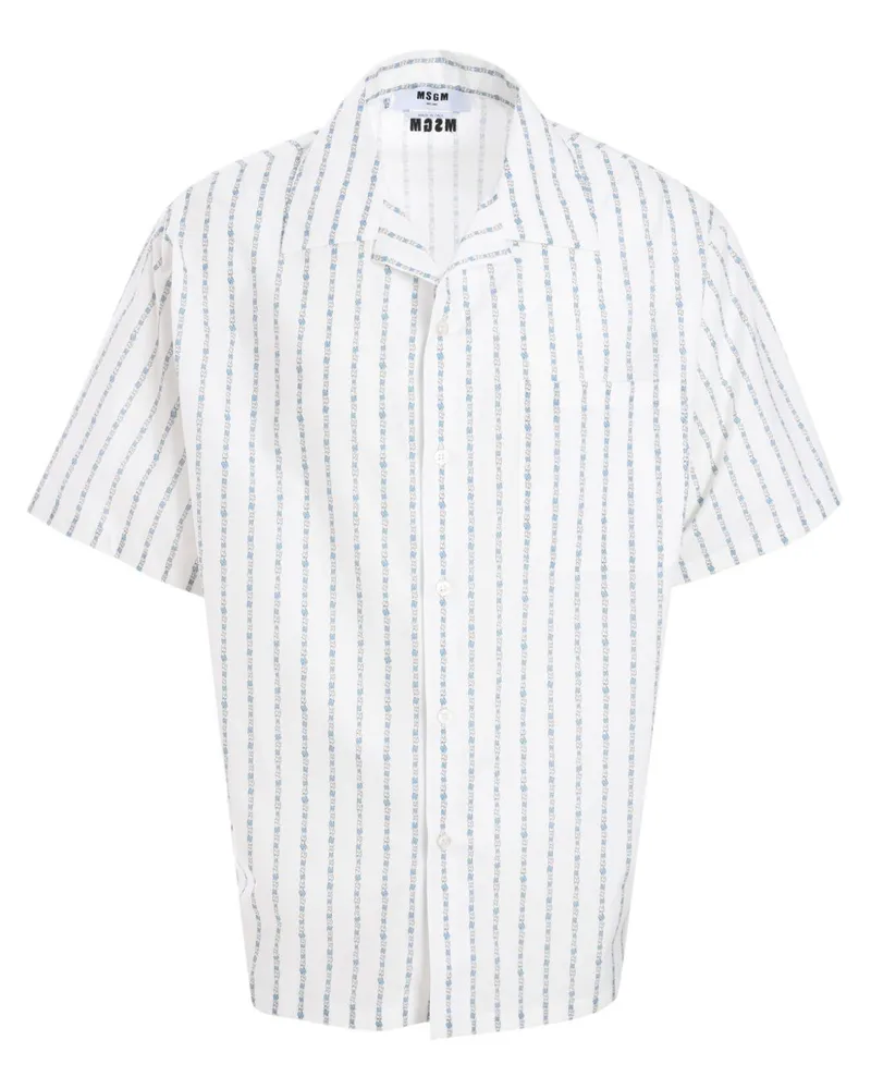 MSGM Klassisches Hemd - Weiß Weiß