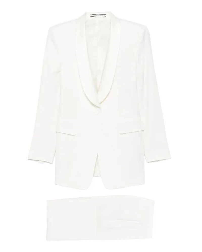 Tagliatore Lou Anzug mit Schalkragen - Weiß Weiß