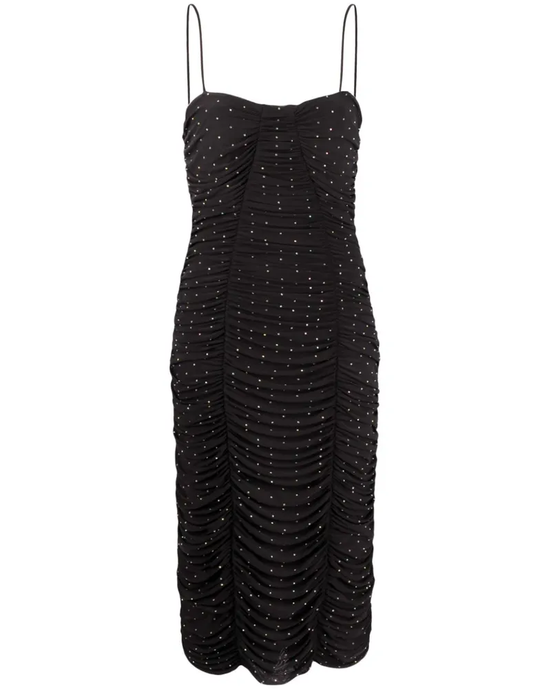 ROTATE Birger Christensen Kleid mit Kristallen - Schwarz Schwarz
