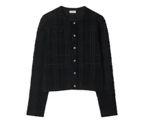 Karierter Cardigan - Schwarz