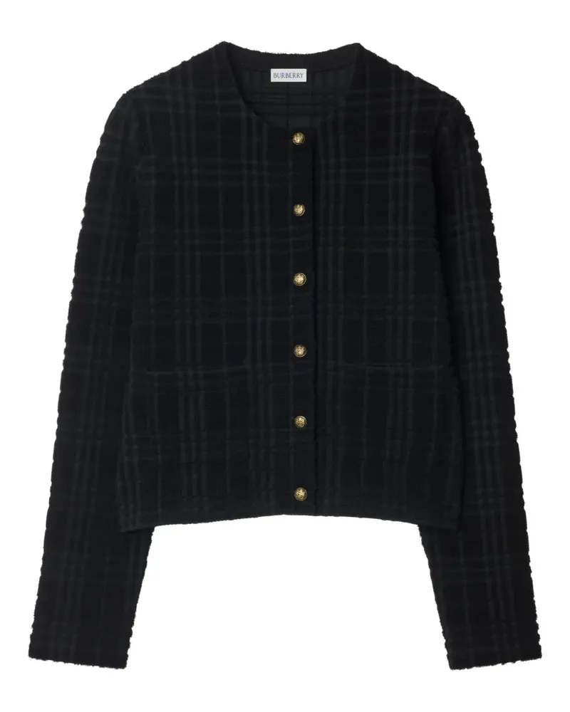 Burberry Karierter Cardigan - Schwarz Schwarz