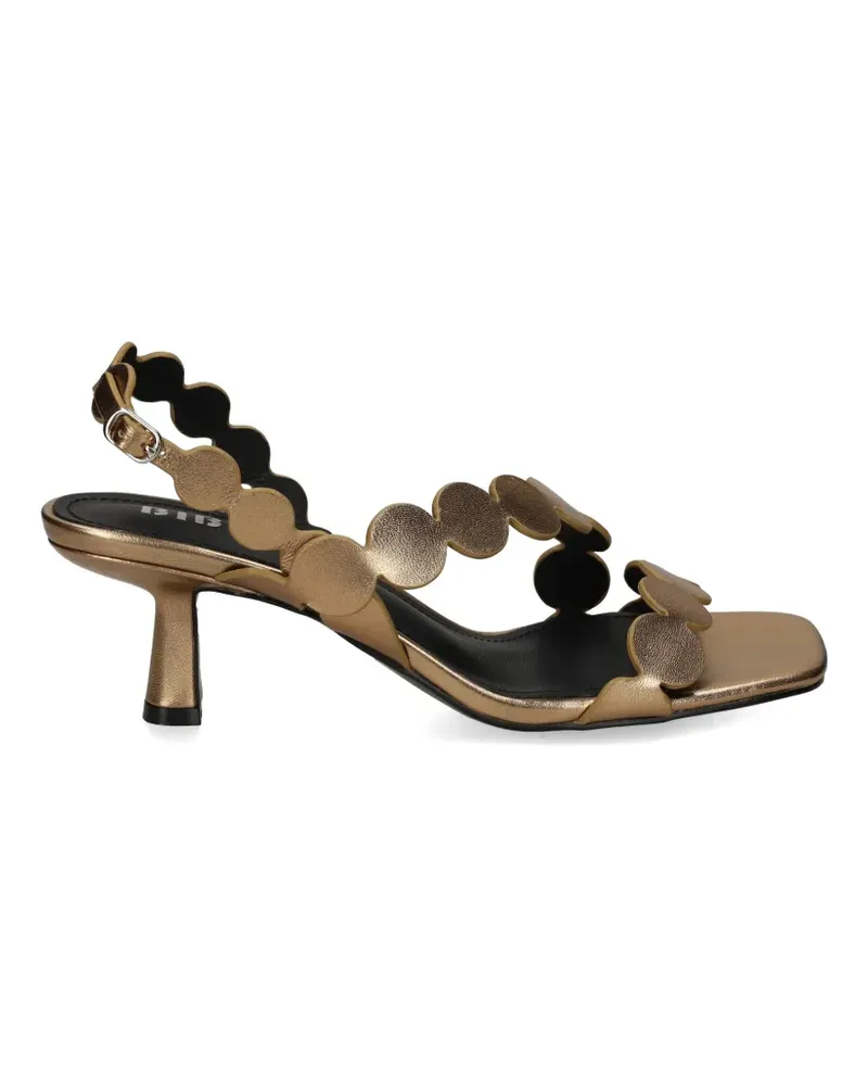 Bibi Lou Onami scalloped-strap leather sandals - Gold Gold