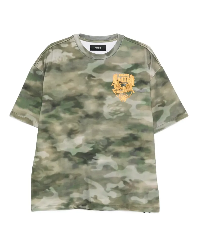 Amiri T-Shirt mit Camouflage-Print - Grün Grün