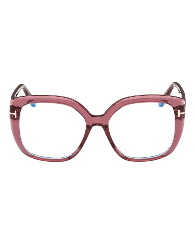 Tom Ford Brille mit geometrischem Gestell - Rot Rot