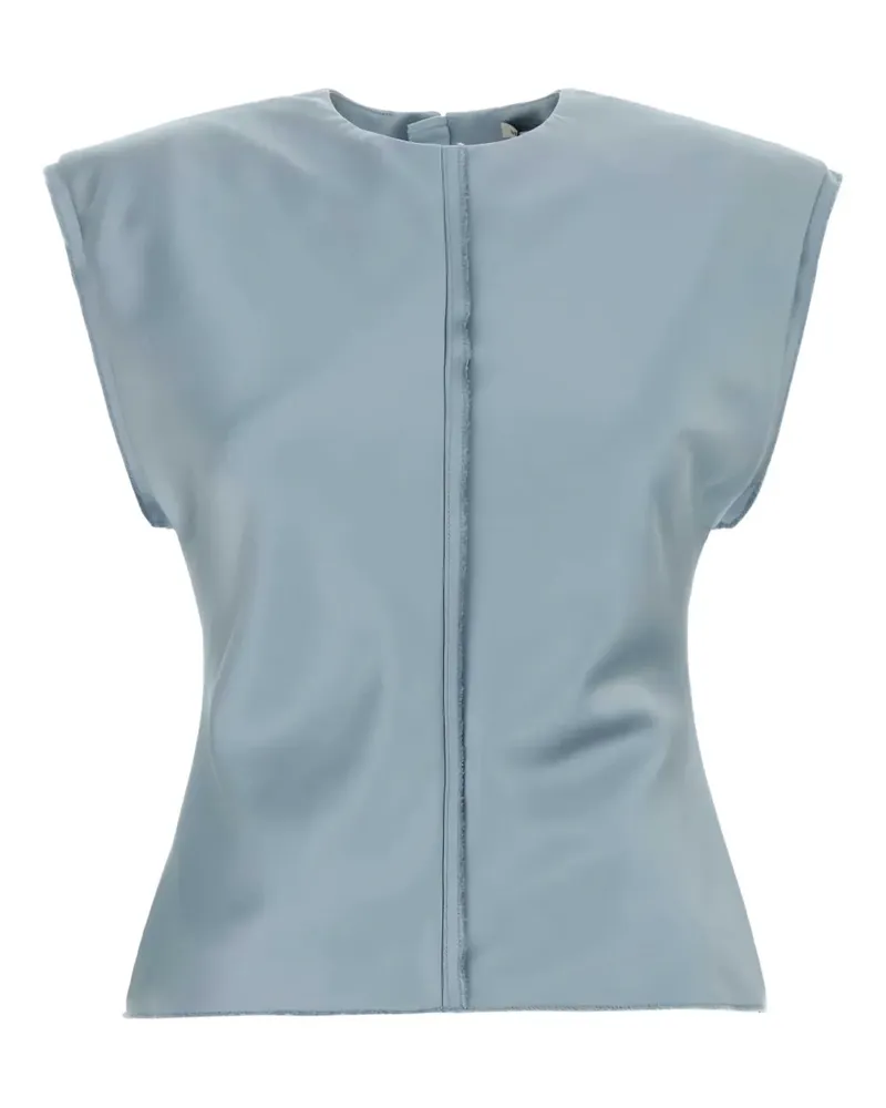AMI Paris Bluse mit Ziernaht - Blau Blau