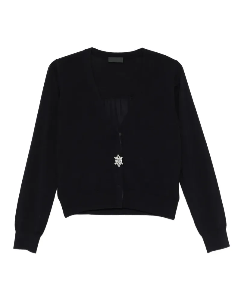 Liu Jo crystal-embellishment cardigan - Blau Blau