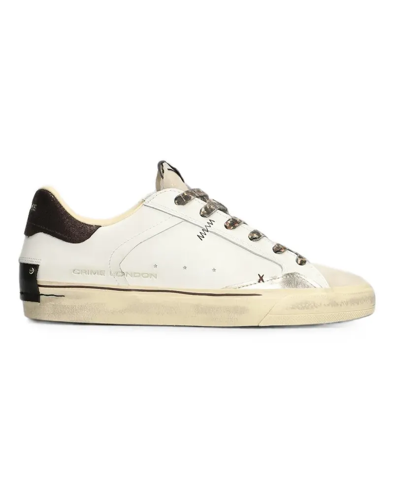 Crime Deconstructed Sneakers mit Leopardenprint - Weiß Weiß