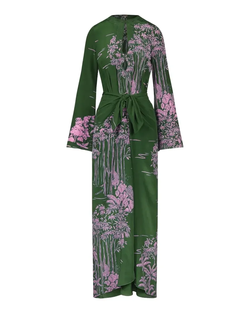 Johanna Ortiz Modern Landscape silk dress - Grün Grün