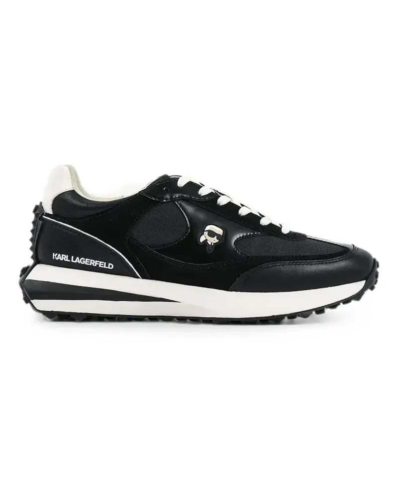 Karl Lagerfeld logo-patch panelled sneakers - Schwarz Schwarz