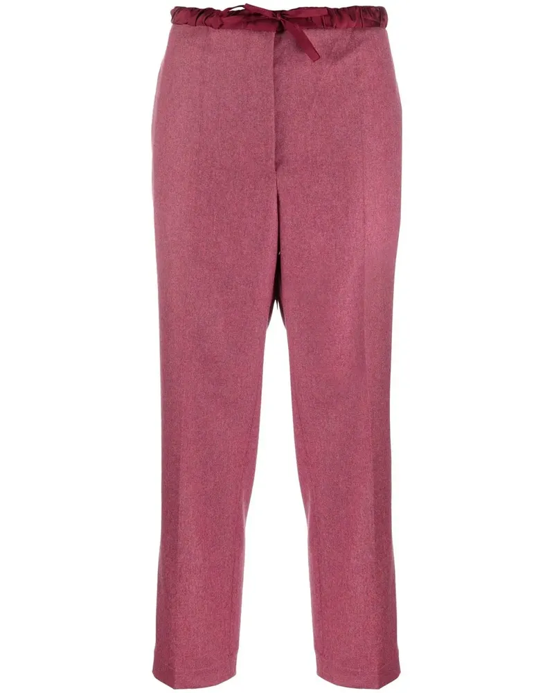 Jil Sander Klassische Cropped-Wollhose - Rosa Rosa