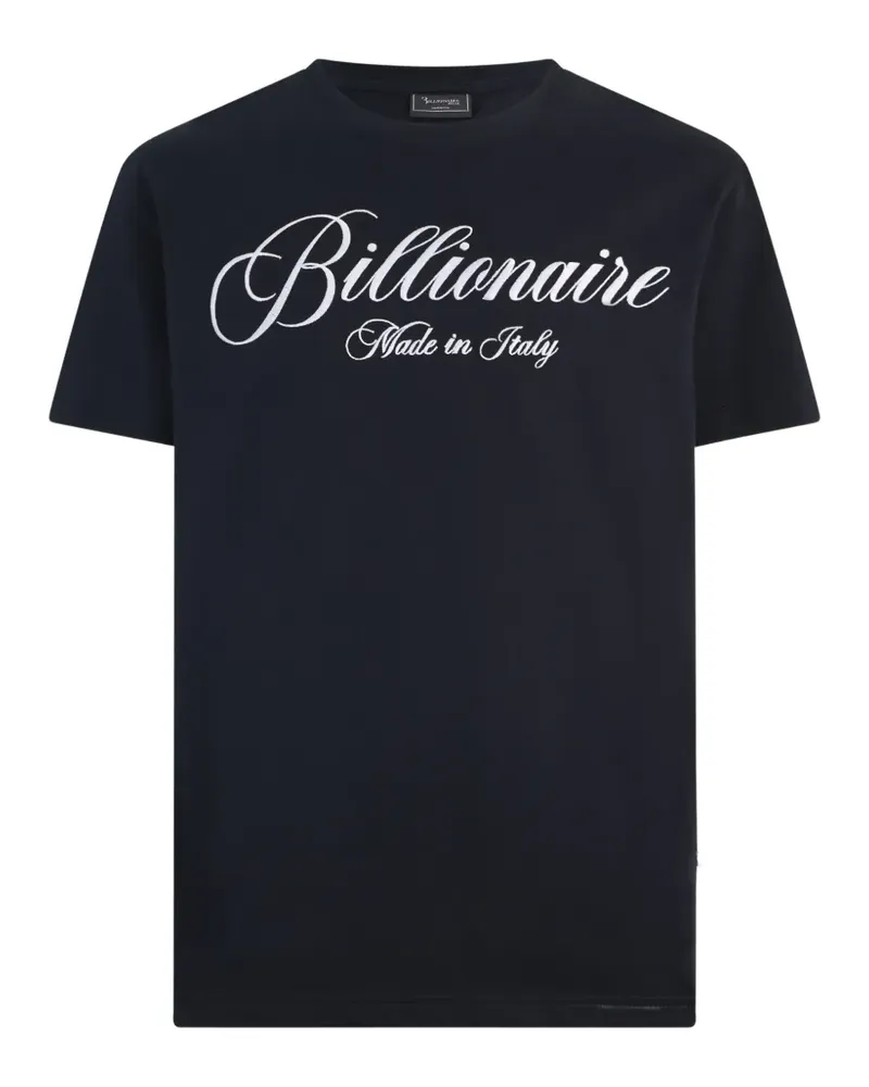 Billionaire logo-embroidered T-shirt - Blau Blau