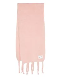 Jil Sander Schal mit Logo-Patch Rosa