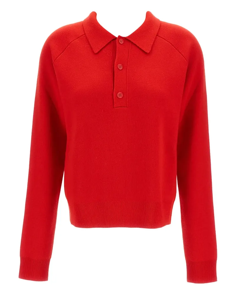 Meta Campania Collective Langärmeliges Poloshirt - Rot Rot