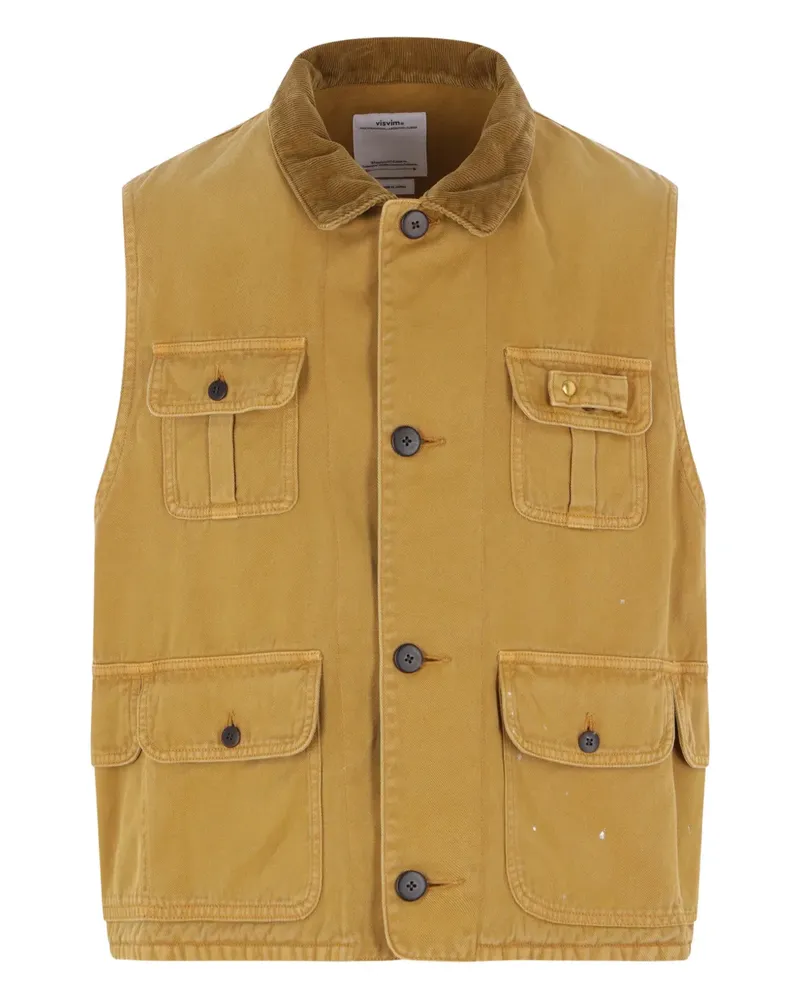 Visvim Weste mit Cordkragen - Braun Braun