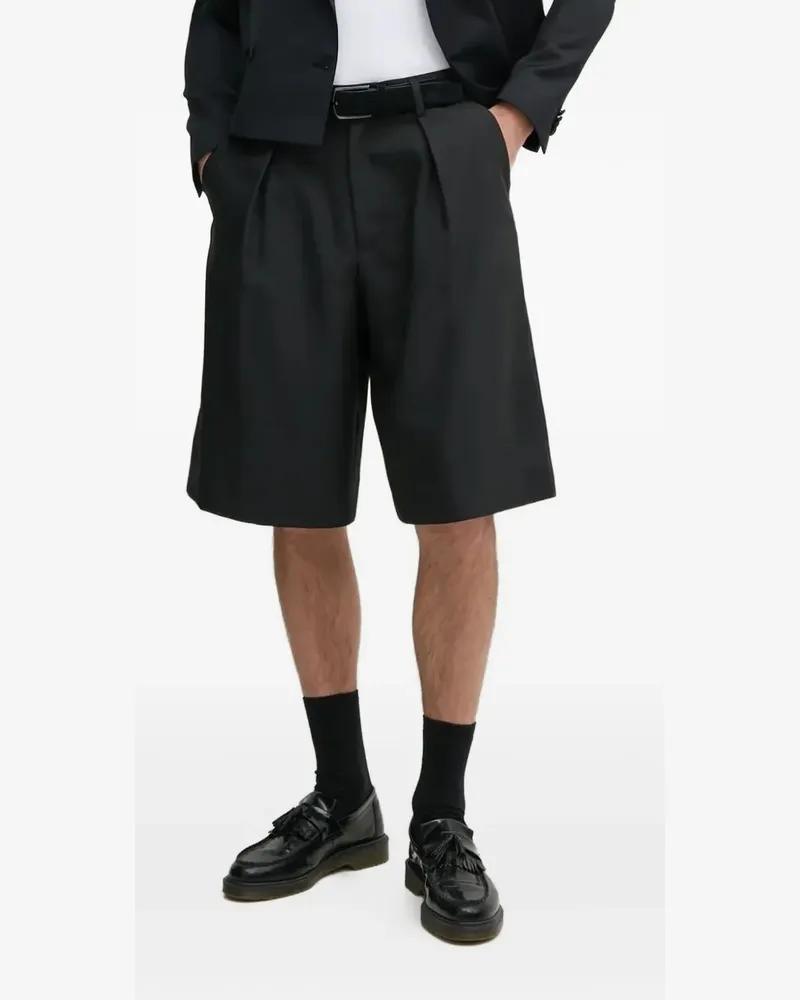 Versace Jeans Shorts mit Bundfalten - Schwarz Schwarz
