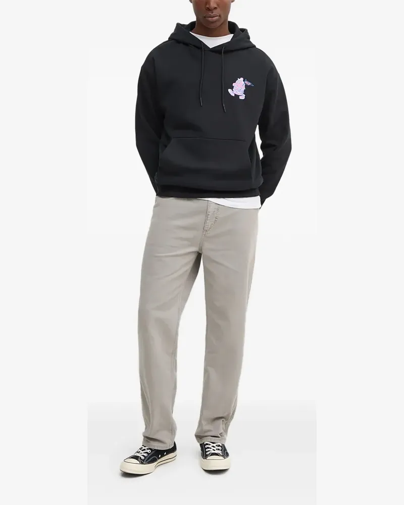 HUGO BOSS Hoodie mit grafischem Print - Schwarz Schwarz