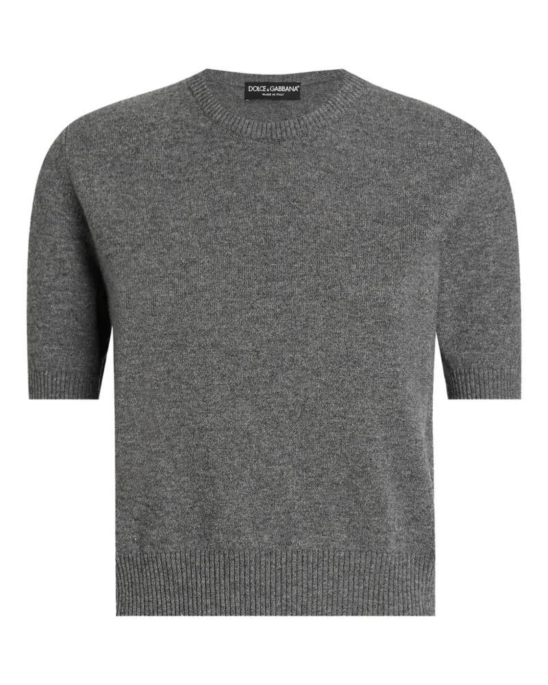 Dolce & Gabbana Kurzärmeliger Kaschmirpullover - Grau Grau