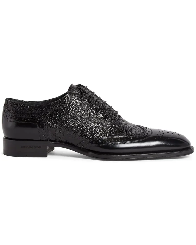 Dsquared2 Perforierte Lederschuhe - Schwarz Schwarz