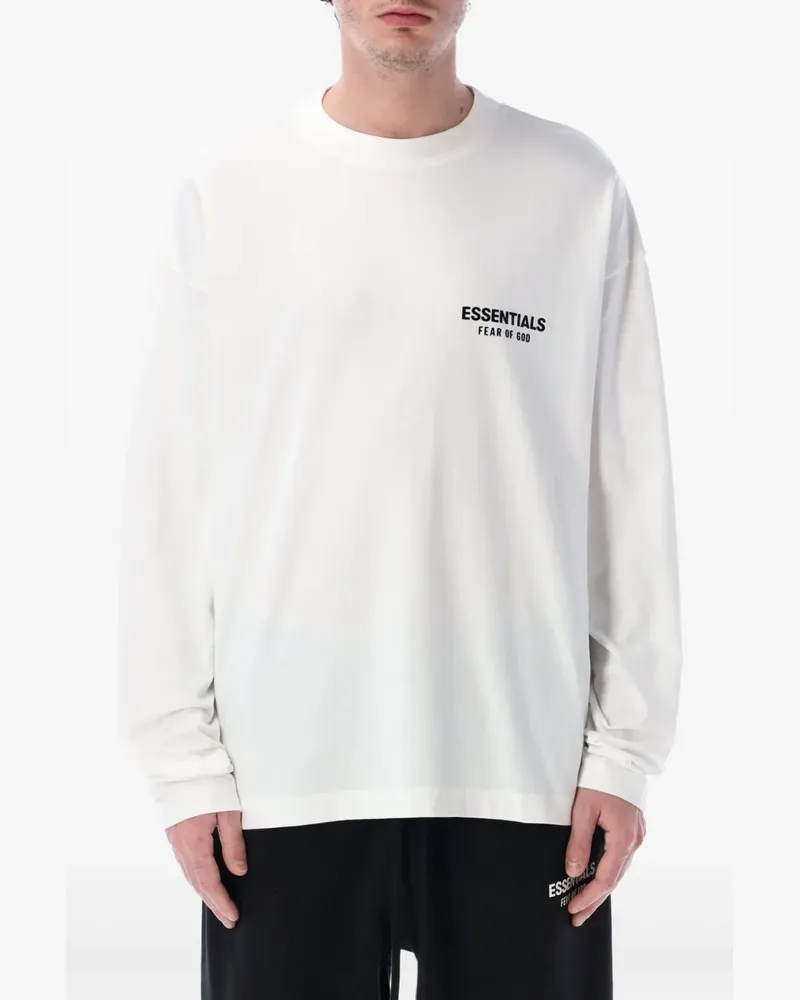 Fear of God Essentials Langarmshirt mit Logo-Print - Weiß Weiß