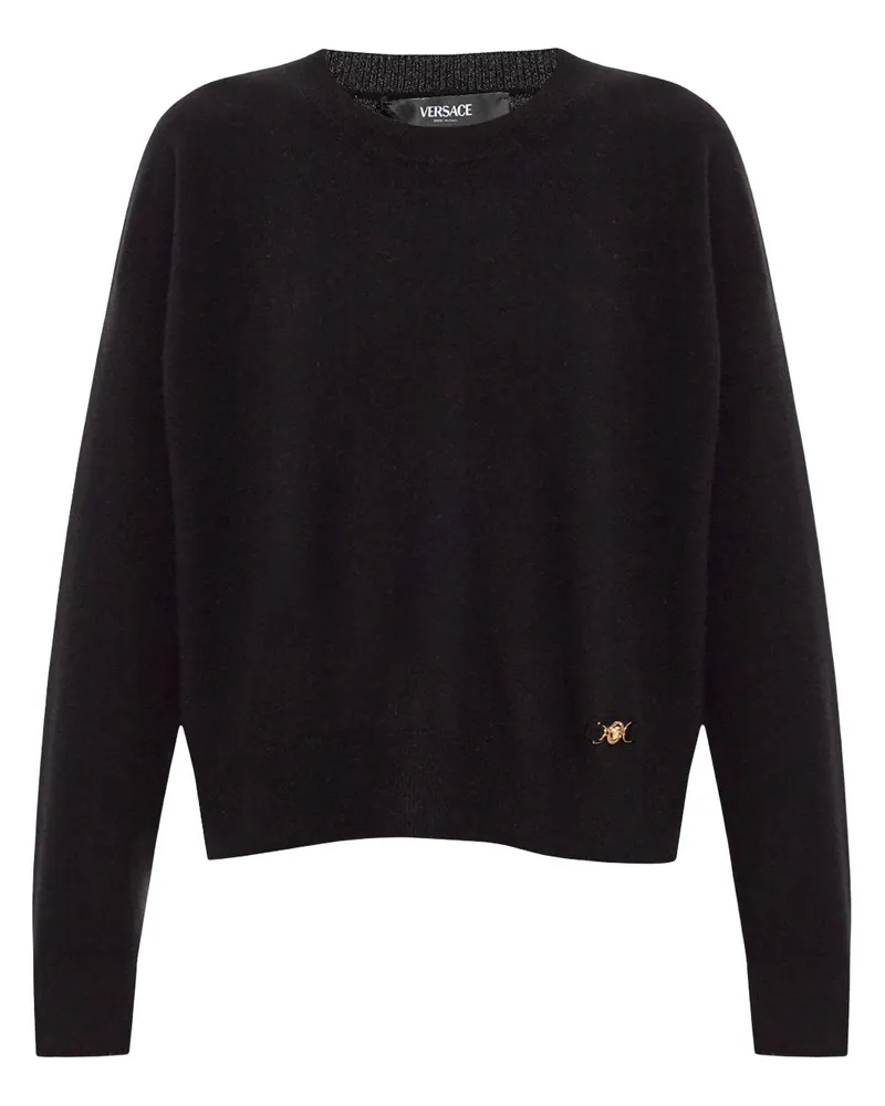 Versace Pullover mit Logo - Schwarz Schwarz