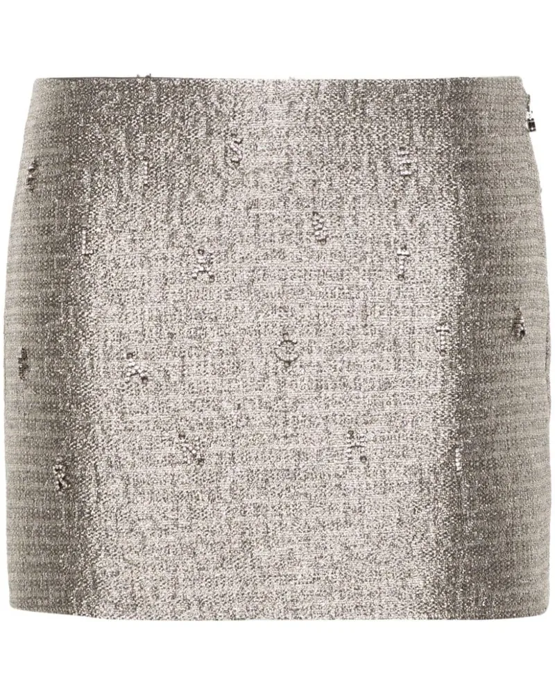 Elisabetta Franchi Minirock aus Tweed - Grau Grau