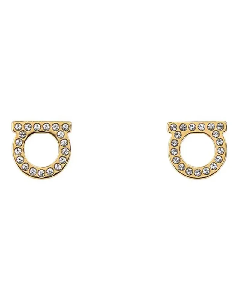 Ferragamo Gancini Ohrringe mit Kristallen - Gold Gold