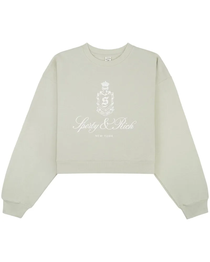 SPORTY & RICH Vendome Cropped-Sweatshirt - Grün Grün