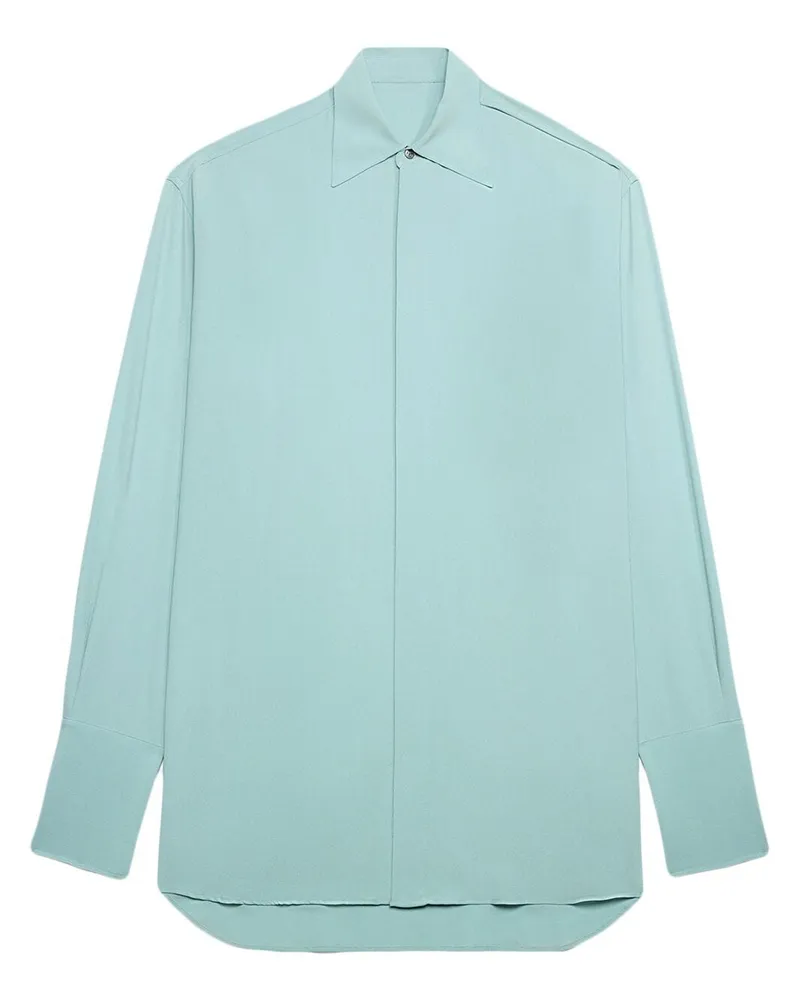 AMI Paris Hemdkleid mit langen Ärmeln - Blau Blau