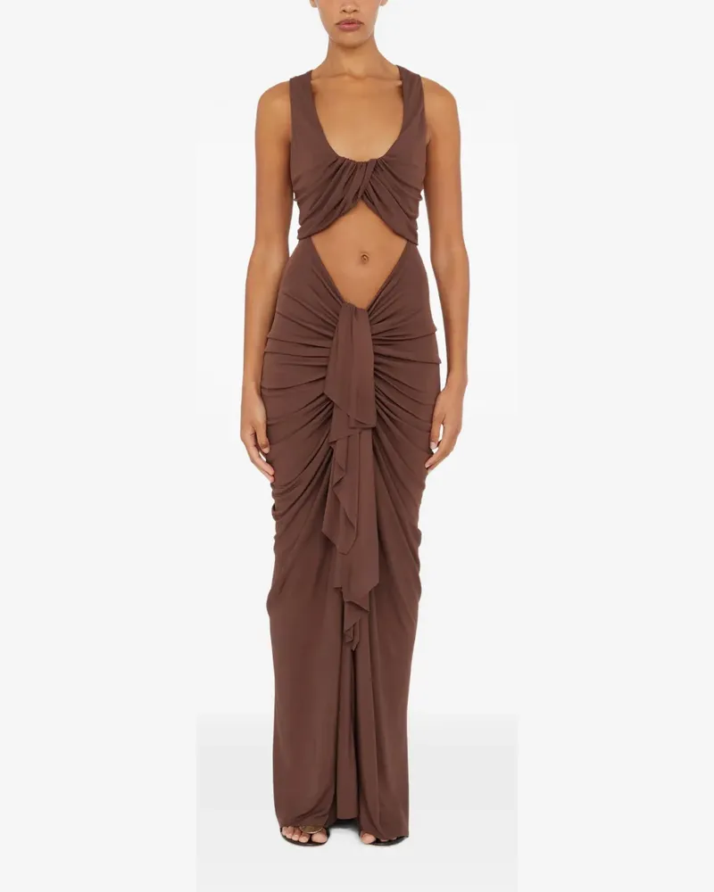 Christopher Esber Vivenda draped cut-out maxi dress - Braun Braun