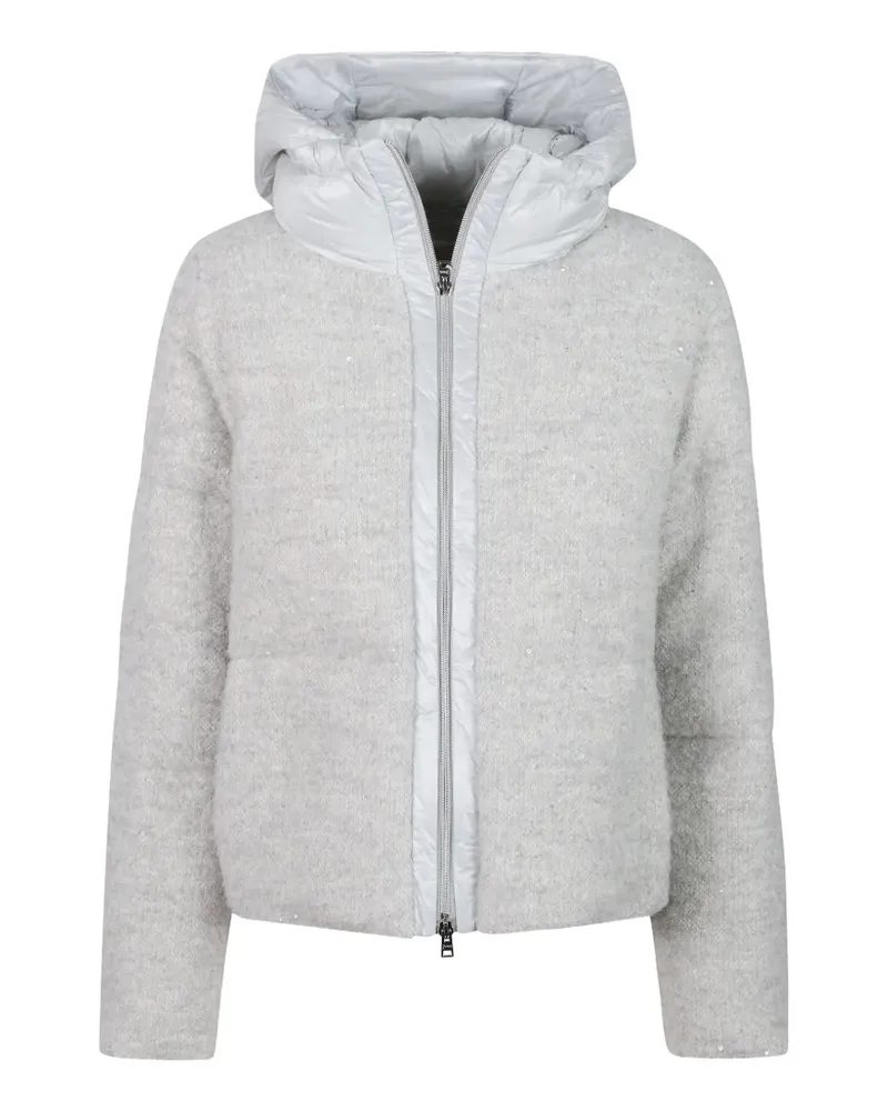 Herno sequin-embellished puffer jacket - Grau Grau