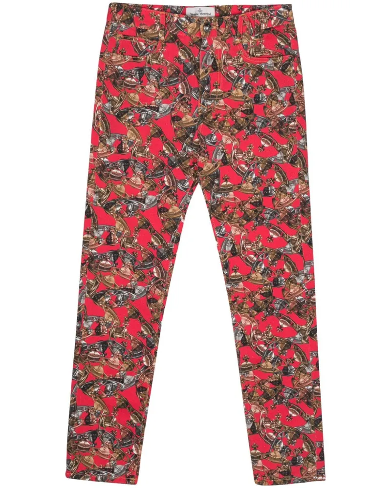 Vivienne Westwood Hose mit Logo-Print Rot