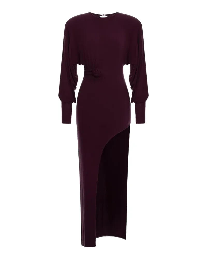 MANURÍ maxi Gina rose-detail dress - Violett Violett