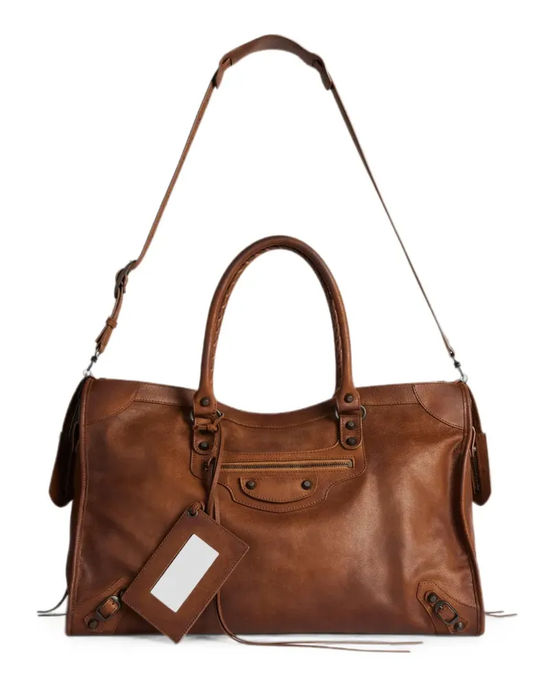 Balenciaga Große Le City Tasche aus Karamelll - Braun Braun