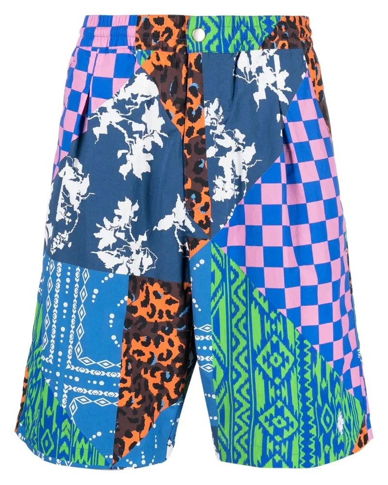 Marcelo Burlon | County of Milan Knielange Shorts mit Kontrasteinsätzen - Blau Blau