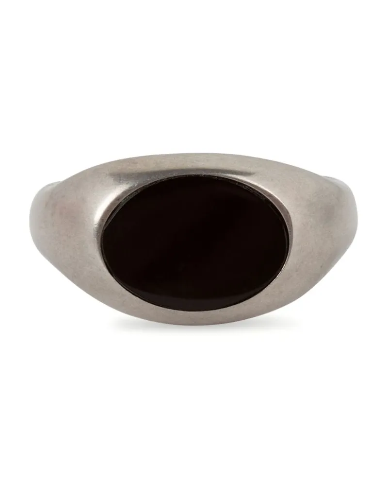 Dries van Noten Siegelring mit Stein - Silber Silber