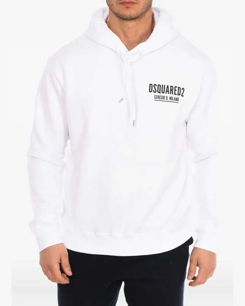 Dsquared2 Hoodie mit Logo-Print - Weiß Weiß