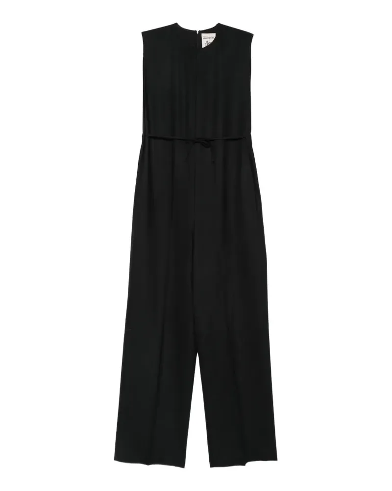 Semicouture tie-waist wide-leg jumpsuit - Schwarz Schwarz